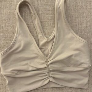 Cream Alo Long Line Sports Bra